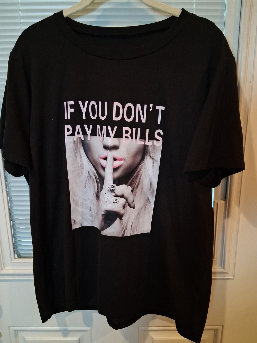 353 Black Graphic Short Sleeve Tee - If You Don't Pay My Bills